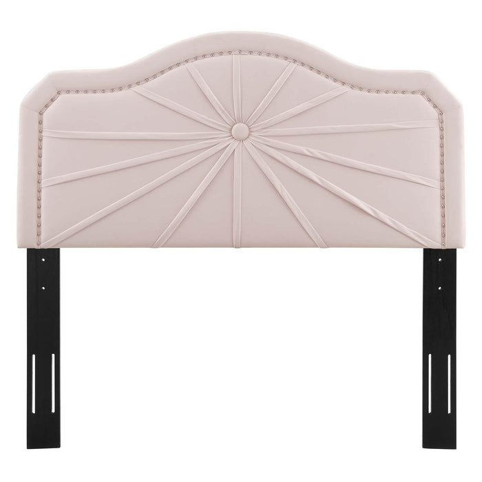 Kristin Pleated Performance Velvet Twin Headboard