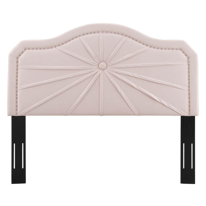 Kristin Pleated Performance Velvet Twin Headboard