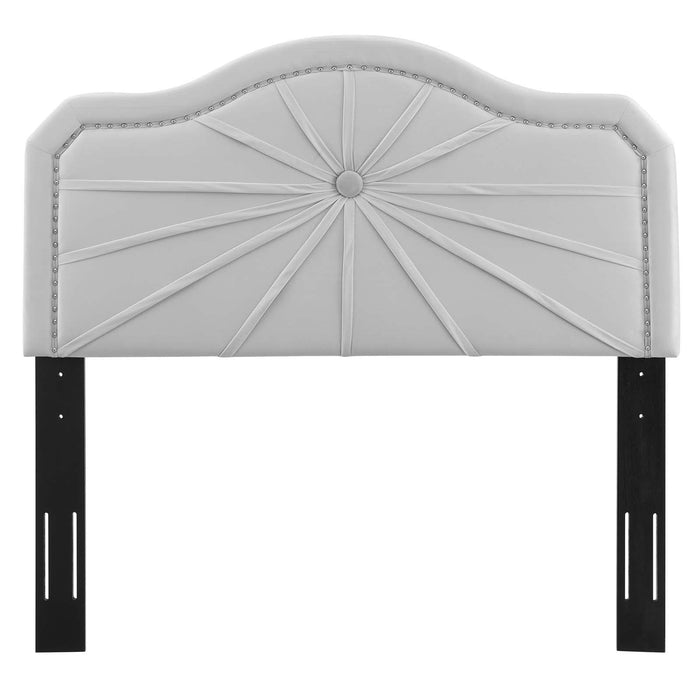 Kristin Pleated Performance Velvet Twin Headboard