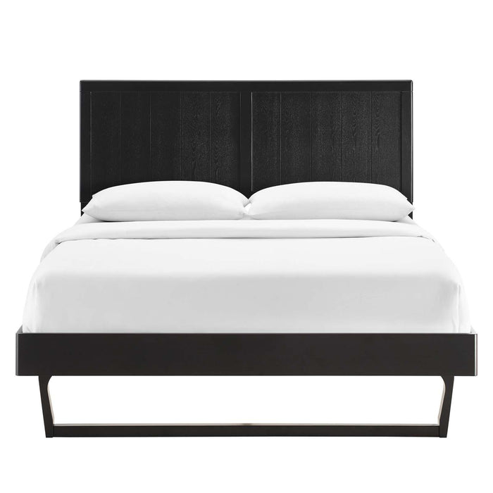 Alana Queen Wood Platform Bed With Angular Frame