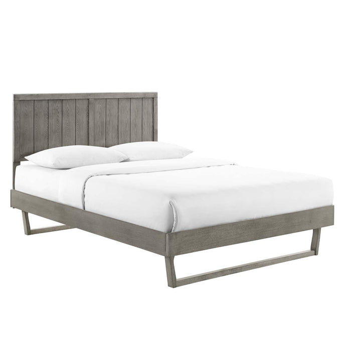 Alana Twin Wood Platform Bed With Angular Frame