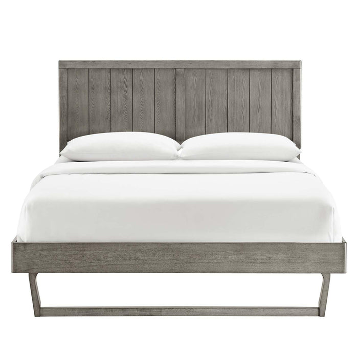 Alana Twin Wood Platform Bed With Angular Frame