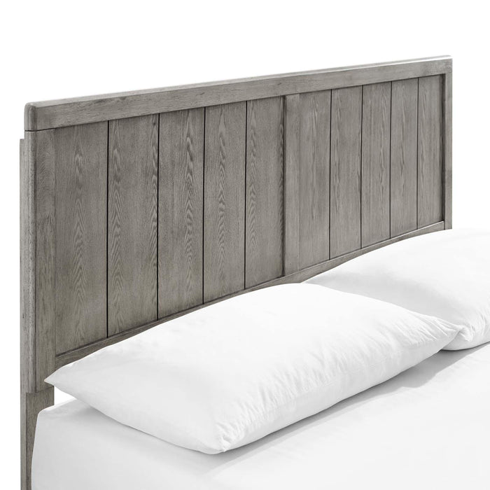 Alana King Wood Platform Bed With Angular Frame