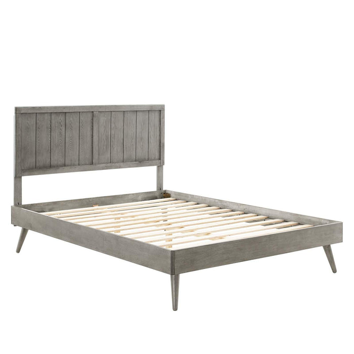 Alana Twin Wood Platform Bed With Splayed Legs