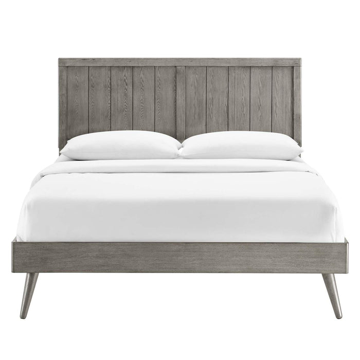 Alana Twin Wood Platform Bed With Splayed Legs