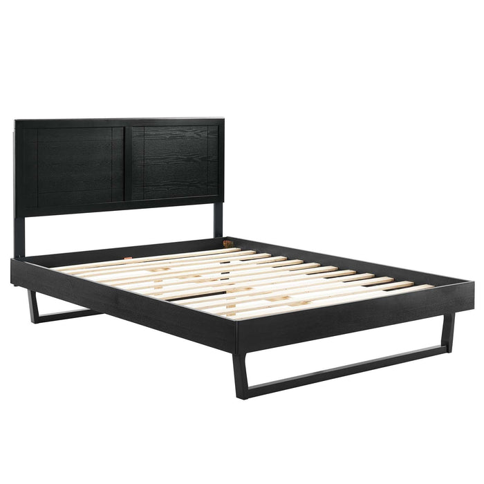 Marlee Queen Wood Platform Bed With Angular Frame