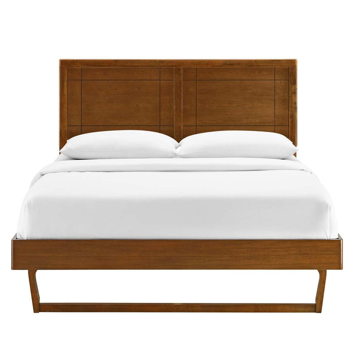 Marlee King Wood Platform Bed With Angular Frame