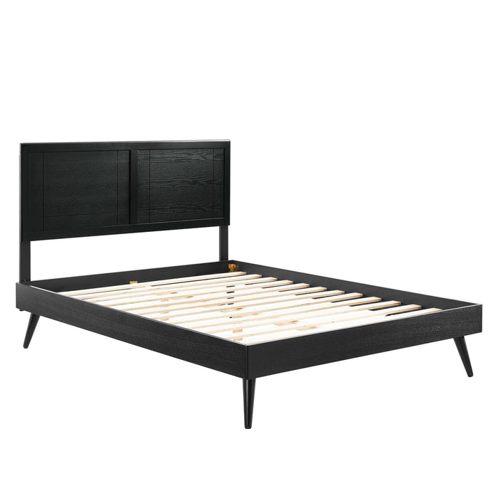 Marlee Queen Wood Platform Bed With Splayed Legs