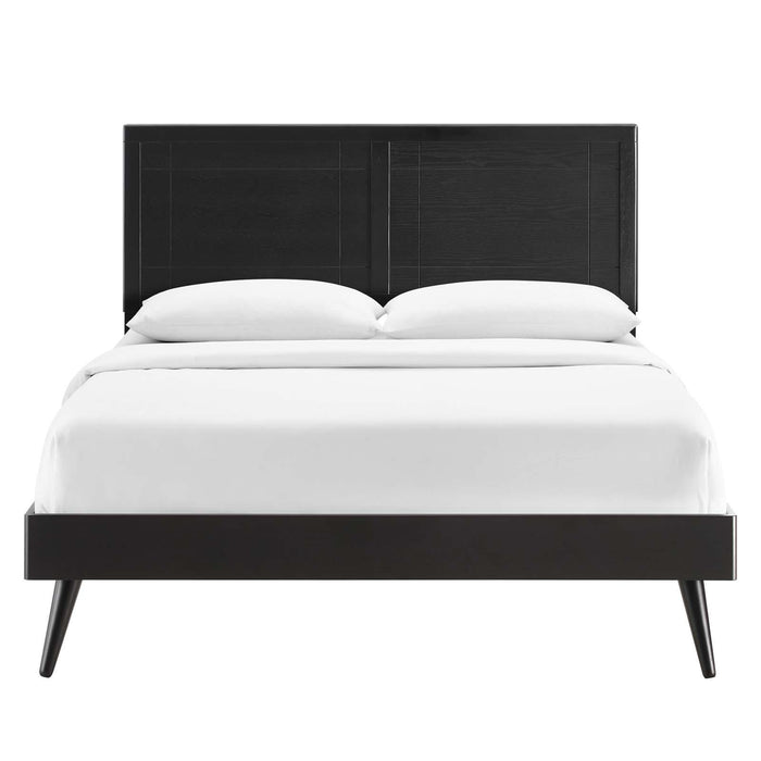 Marlee Full Wood Platform Bed With Splayed Legs