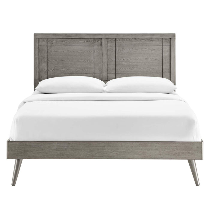 Marlee Queen Wood Platform Bed With Splayed Legs