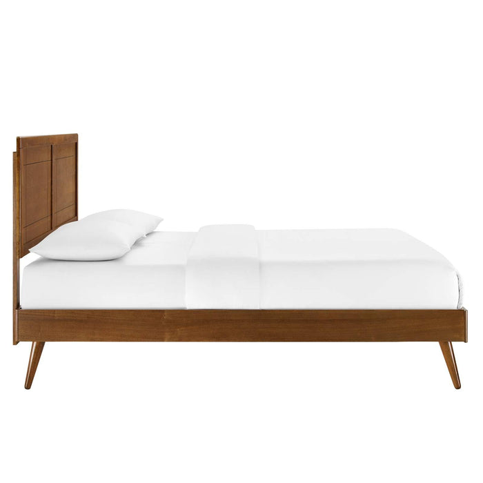 Marlee Full Wood Platform Bed With Splayed Legs