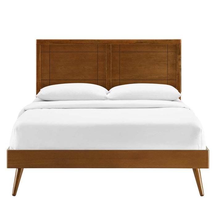 Marlee King Wood Platform Bed With Splayed Legs