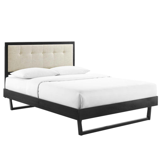 Willow King Wood Platform Bed With Angular Frame image