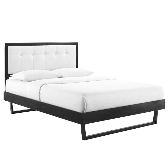 Willow Queen Wood Platform Bed With Angular Frame