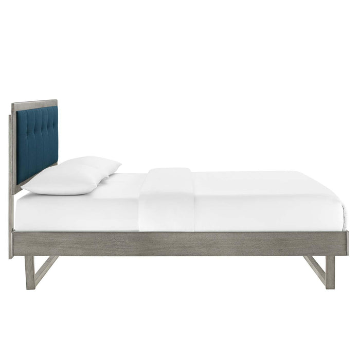 Willow Twin Wood Platform Bed With Angular Frame