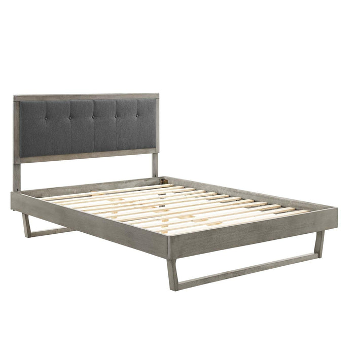 Willow Twin Wood Platform Bed With Angular Frame