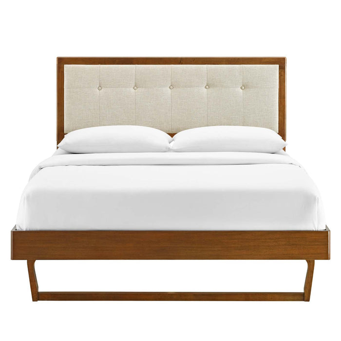 Willow Twin Wood Platform Bed With Angular Frame