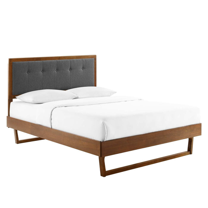 Willow Queen Wood Platform Bed With Angular Frame