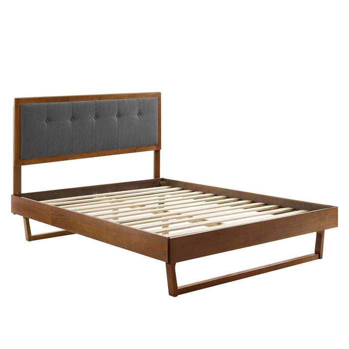 Willow Twin Wood Platform Bed With Angular Frame