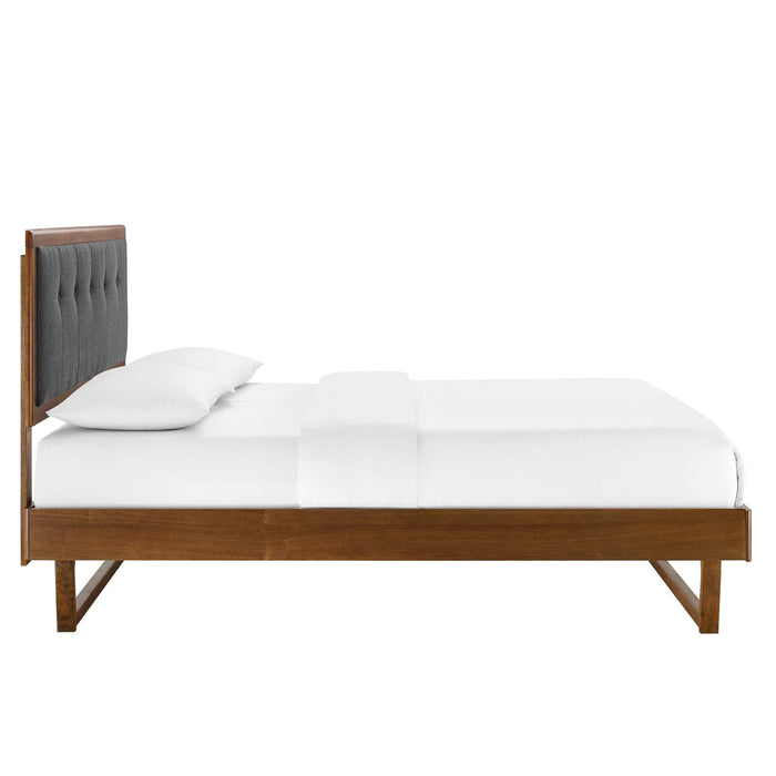 Willow Twin Wood Platform Bed With Angular Frame