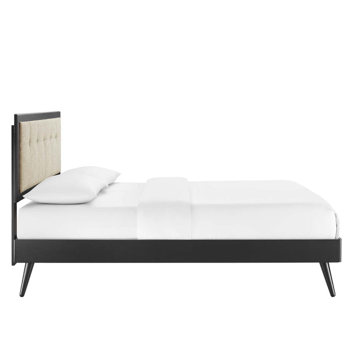 Willow Twin Wood Platform Bed With Splayed Legs