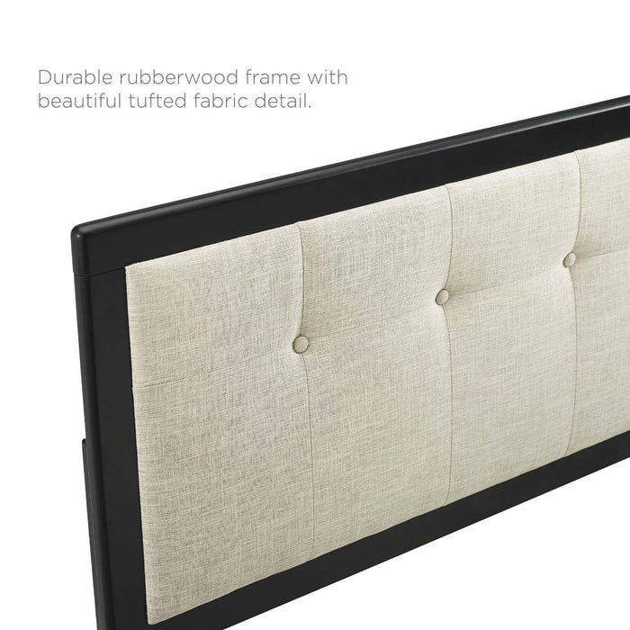 Draper Tufted Twin Fabric and Wood Headboard