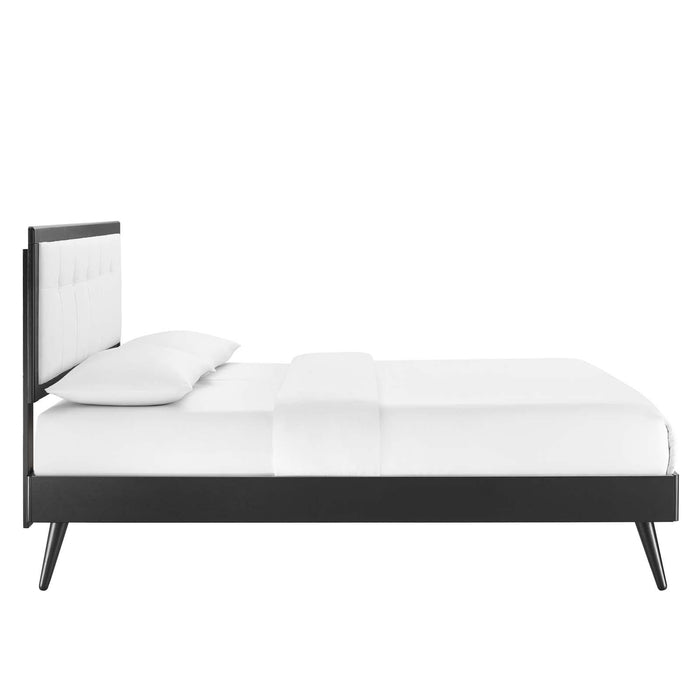 Willow Full Wood Platform Bed With Splayed Legs