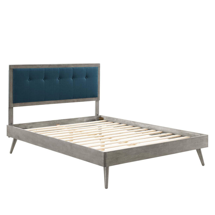 Willow Queen Wood Platform Bed With Splayed Legs