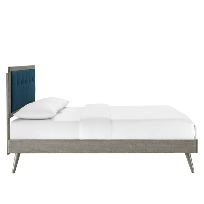 Willow King Wood Platform Bed With Splayed Legs