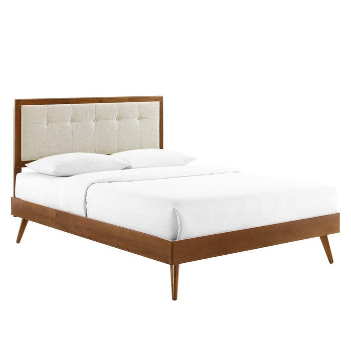 Willow Twin Wood Platform Bed With Splayed Legs