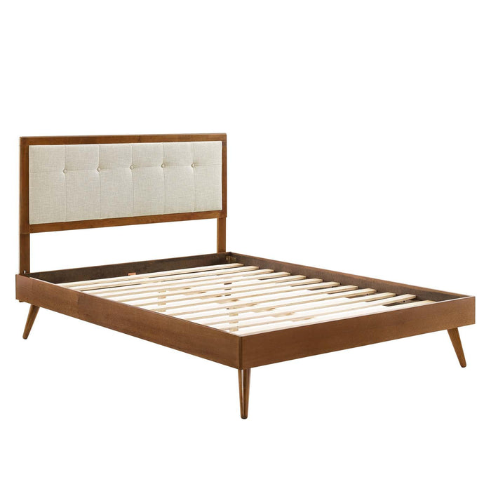 Willow Queen Wood Platform Bed With Splayed Legs