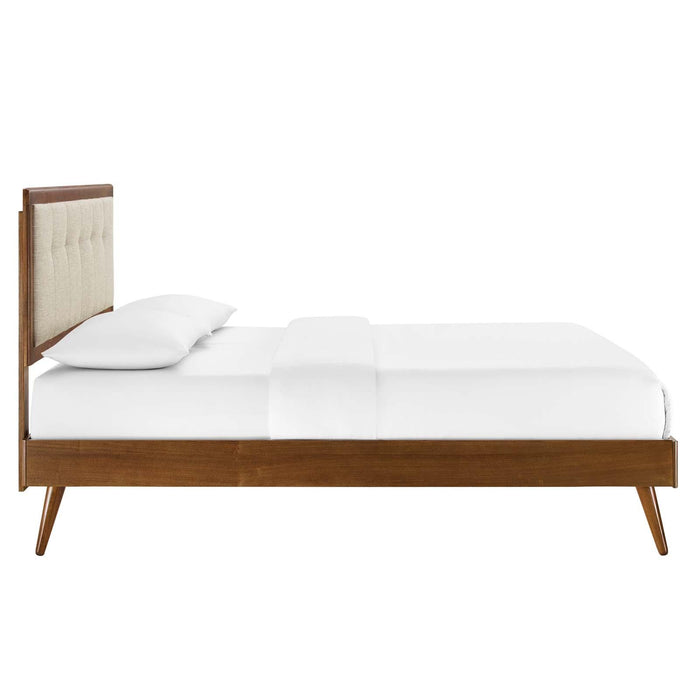 Willow Twin Wood Platform Bed With Splayed Legs