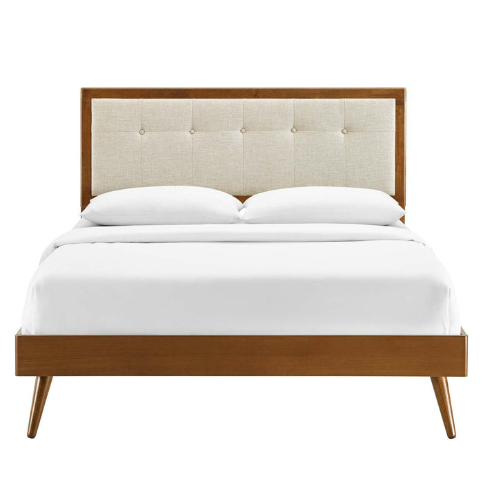 Willow Twin Wood Platform Bed With Splayed Legs