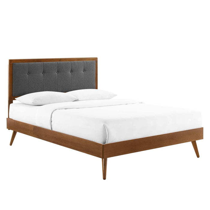 Willow Full Wood Platform Bed With Splayed Legs