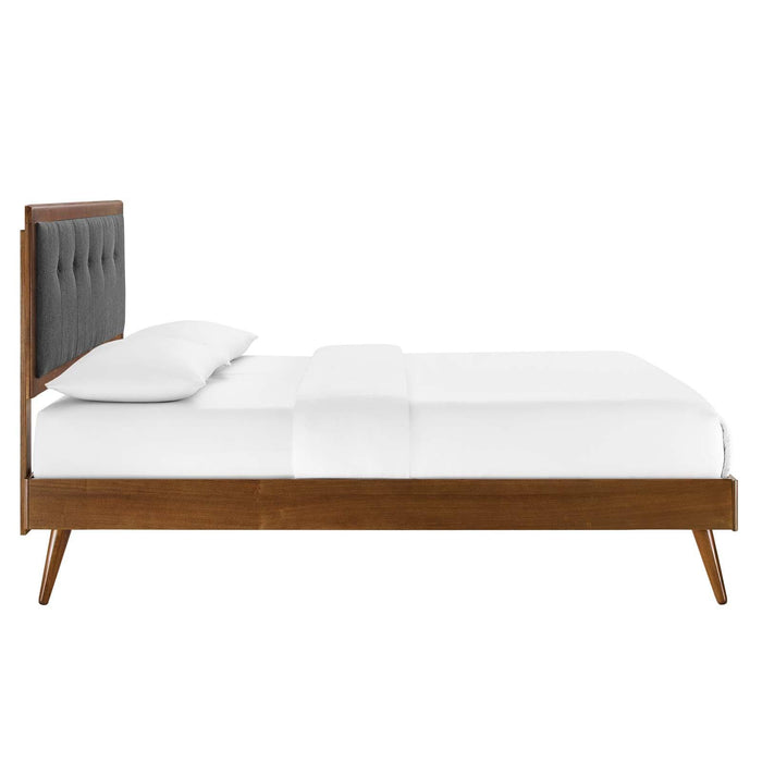 Willow King Wood Platform Bed With Splayed Legs