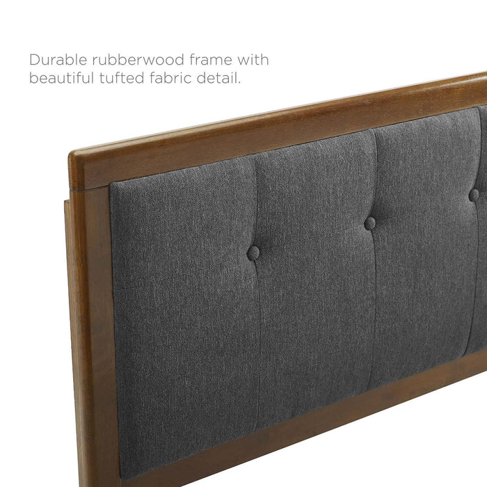 Draper Tufted King Fabric and Wood Headboard