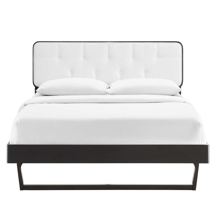 Bridgette King Wood Platform Bed With Angular Frame