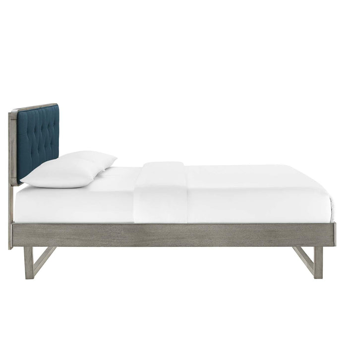 Bridgette Twin Wood Platform Bed With Angular Frame