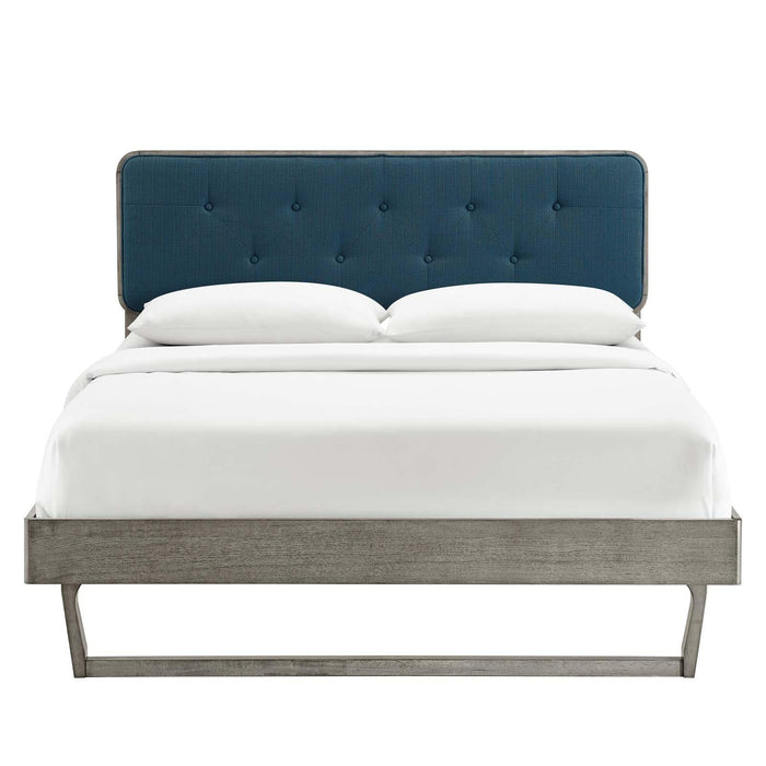 Bridgette Twin Wood Platform Bed With Angular Frame