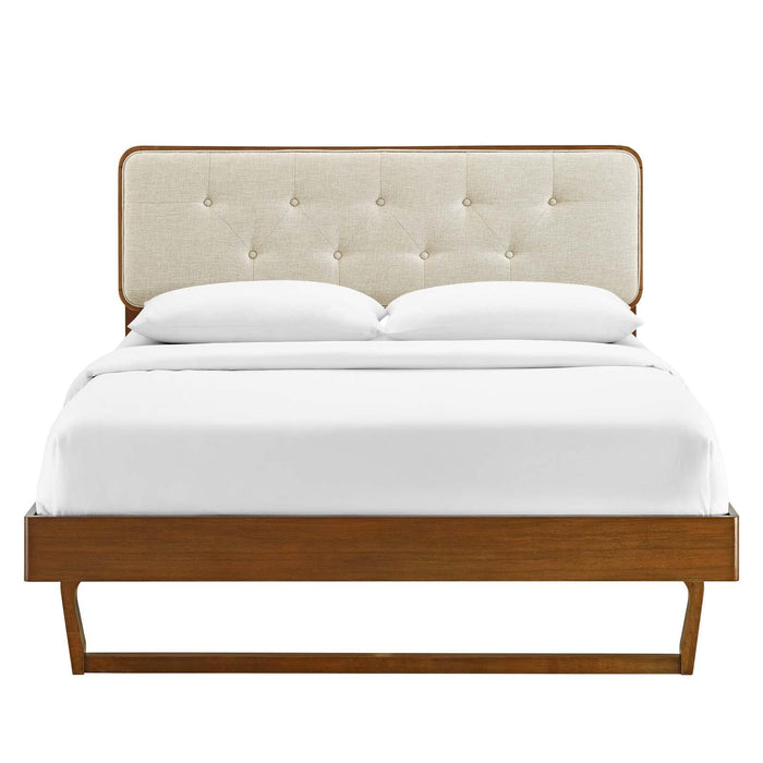 Bridgette Queen Wood Platform Bed With Angular Frame