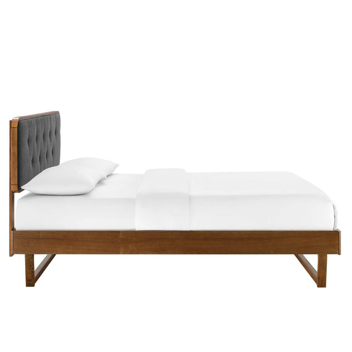 Bridgette Queen Wood Platform Bed With Angular Frame