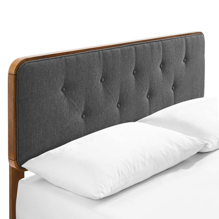 Bridgette King Wood Platform Bed With Angular Frame