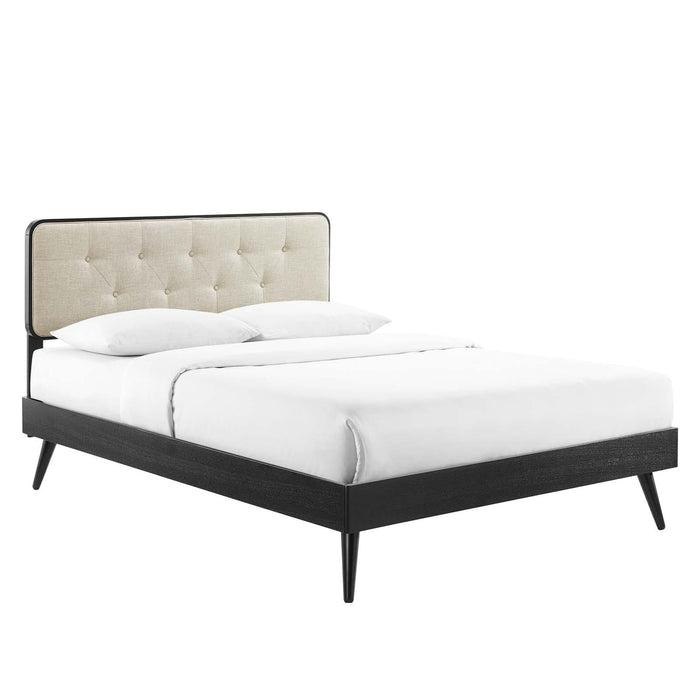 Bridgette King Wood Platform Bed With Splayed Legs image