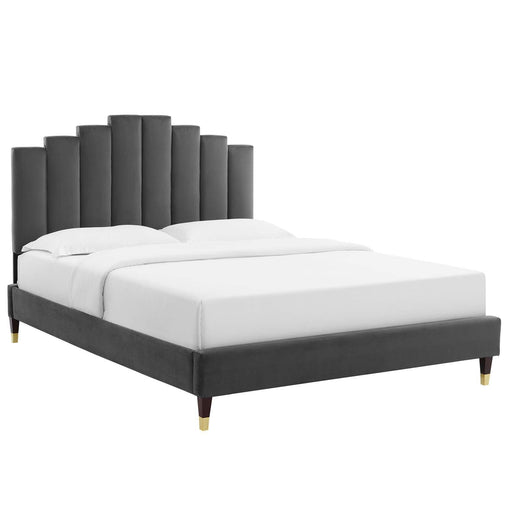 Elise King Performance Velvet Platform Bed image