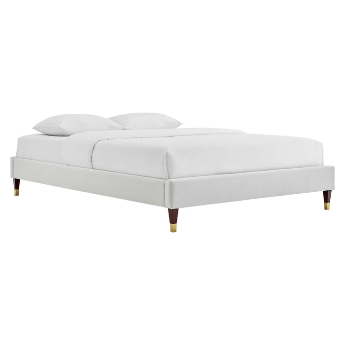 Elise Full Performance Velvet Platform Bed