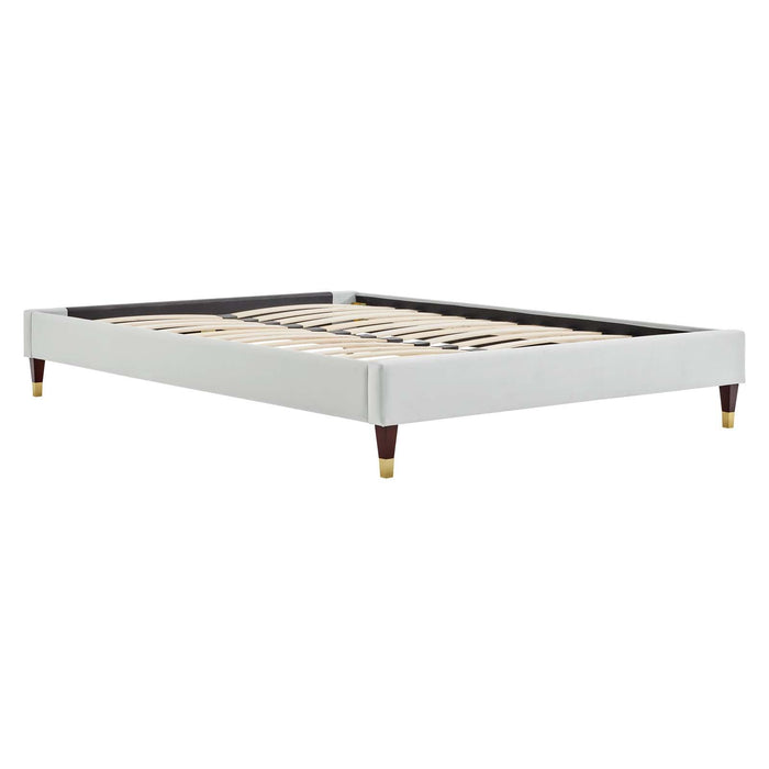 Elise Full Performance Velvet Platform Bed