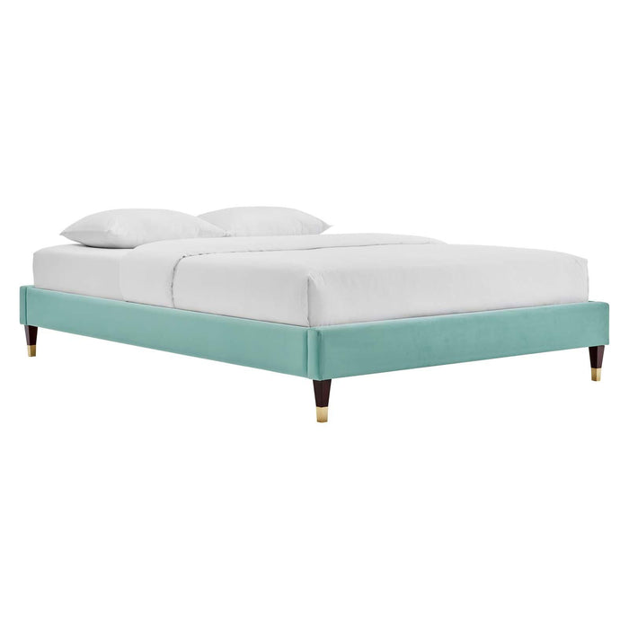 Elise King Performance Velvet Platform Bed