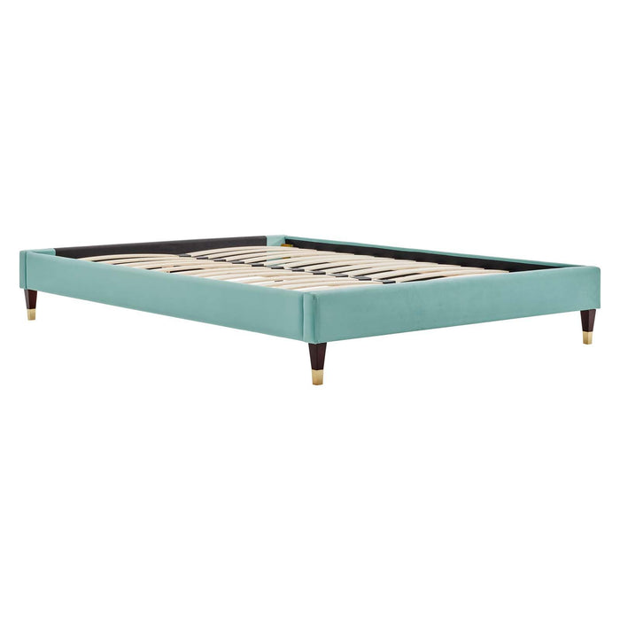 Harlow Full Performance Velvet Platform Bed Frame