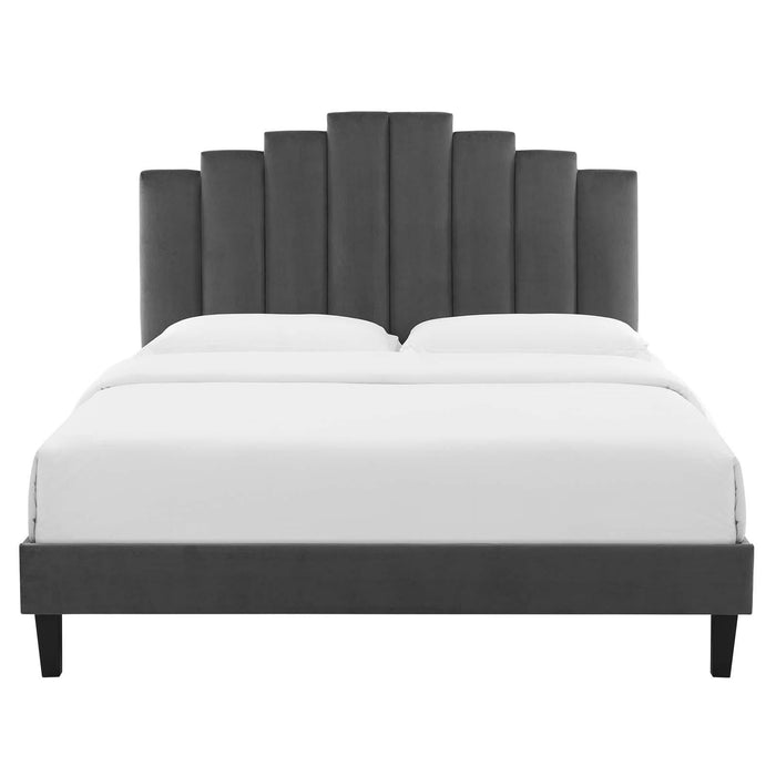 Elise Twin Performance Velvet Platform Bed