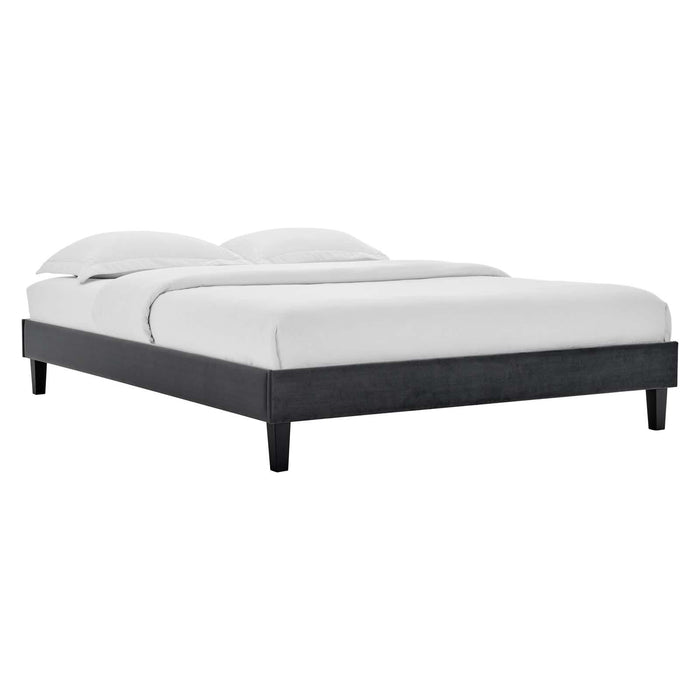 Elise King Performance Velvet Platform Bed